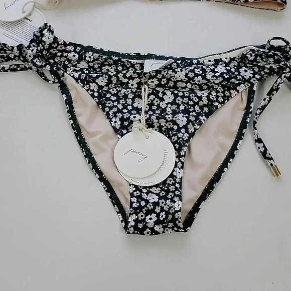 PeonyPetite Fleur Bandeau Bikini Top & Printed Side-Tie Bikini Bottom - Picture 5 of 13